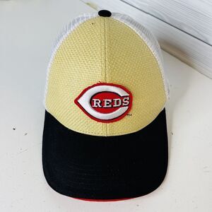 MLB Cincinnati Reds Montgomery Inn Straw Trucker Hat‎ Cap Snap Back Ships Free